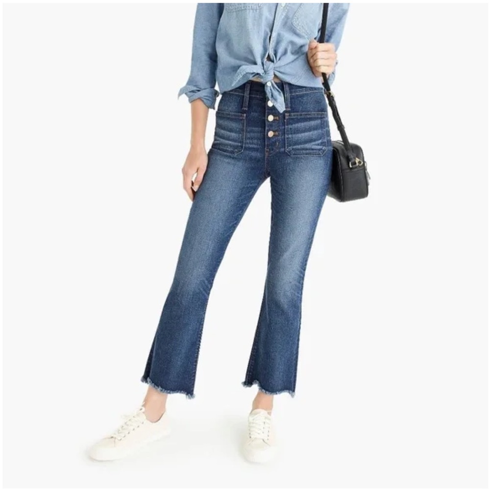 J. Crew Point Sur Demi Boot Crop Jeans